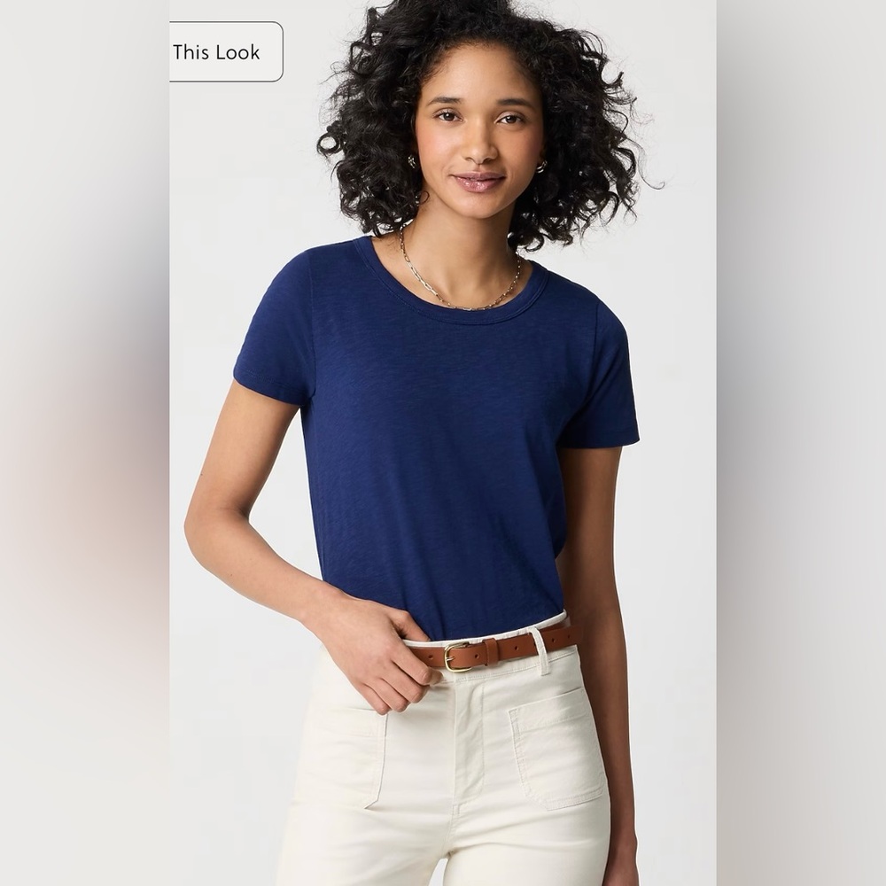 J.Crew NWOT Short-sleeve Girlfriend Crewneck
Tee in antique navy